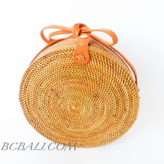 FREE SHIPPING INCLUDE TO UNITED STATE USA NATURAL RATTAN CIRCLE BAG  